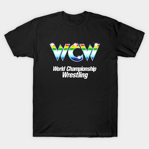 WCW Rainbow Logo T-Shirt by Authentic Vintage Designs